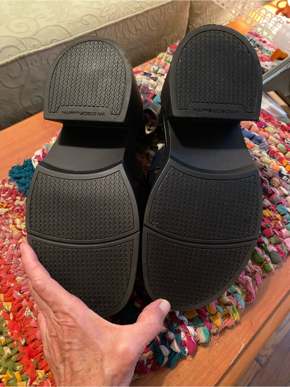 Windsor Smith Match Leather Platform Black Sandals Size 10 - Picture 5 of 9